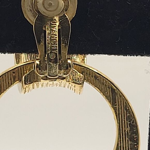 Vintage Givenchy Spanish Damascene Bird Flower Dangle Clip on earrings - Picture 12 of 16